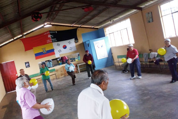 Ejercicios de coordinación motora para el adulto Mayor en Amaguaña